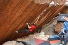 Bouldering in Hueco Tanks on 01/27/2020 with Blue Lizard Climbing and Yoga

Filename: SRM_20200127_1243400.jpg
Aperture: f/4.0
Shutter Speed: 1/250
Body: Canon EOS-1D Mark II
Lens: Canon EF 16-35mm f/2.8 L