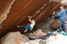 Bouldering in Hueco Tanks on 01/27/2020 with Blue Lizard Climbing and Yoga

Filename: SRM_20200127_1247060.jpg
Aperture: f/5.0
Shutter Speed: 1/250
Body: Canon EOS-1D Mark II
Lens: Canon EF 16-35mm f/2.8 L