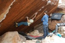 Bouldering in Hueco Tanks on 01/27/2020 with Blue Lizard Climbing and Yoga

Filename: SRM_20200127_1248240.jpg
Aperture: f/5.0
Shutter Speed: 1/250
Body: Canon EOS-1D Mark II
Lens: Canon EF 16-35mm f/2.8 L