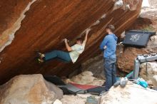 Bouldering in Hueco Tanks on 01/27/2020 with Blue Lizard Climbing and Yoga

Filename: SRM_20200127_1248250.jpg
Aperture: f/5.0
Shutter Speed: 1/250
Body: Canon EOS-1D Mark II
Lens: Canon EF 16-35mm f/2.8 L