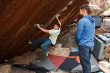 Bouldering in Hueco Tanks on 01/27/2020 with Blue Lizard Climbing and Yoga

Filename: SRM_20200127_1248310.jpg
Aperture: f/5.0
Shutter Speed: 1/250
Body: Canon EOS-1D Mark II
Lens: Canon EF 16-35mm f/2.8 L