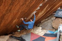 Bouldering in Hueco Tanks on 01/27/2020 with Blue Lizard Climbing and Yoga

Filename: SRM_20200127_1249170.jpg
Aperture: f/4.0
Shutter Speed: 1/250
Body: Canon EOS-1D Mark II
Lens: Canon EF 16-35mm f/2.8 L