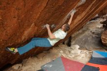 Bouldering in Hueco Tanks on 01/27/2020 with Blue Lizard Climbing and Yoga

Filename: SRM_20200127_1258030.jpg
Aperture: f/5.0
Shutter Speed: 1/500
Body: Canon EOS-1D Mark II
Lens: Canon EF 16-35mm f/2.8 L