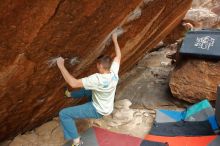 Bouldering in Hueco Tanks on 01/27/2020 with Blue Lizard Climbing and Yoga

Filename: SRM_20200127_1258100.jpg
Aperture: f/5.0
Shutter Speed: 1/500
Body: Canon EOS-1D Mark II
Lens: Canon EF 16-35mm f/2.8 L