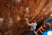 Bouldering in Hueco Tanks on 01/27/2020 with Blue Lizard Climbing and Yoga

Filename: SRM_20200127_1331060.jpg
Aperture: f/4.5
Shutter Speed: 1/320
Body: Canon EOS-1D Mark II
Lens: Canon EF 16-35mm f/2.8 L