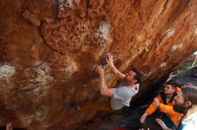 Bouldering in Hueco Tanks on 01/27/2020 with Blue Lizard Climbing and Yoga

Filename: SRM_20200127_1331081.jpg
Aperture: f/5.0
Shutter Speed: 1/320
Body: Canon EOS-1D Mark II
Lens: Canon EF 16-35mm f/2.8 L