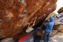 Bouldering in Hueco Tanks on 01/27/2020 with Blue Lizard Climbing and Yoga

Filename: SRM_20200127_1341550.jpg
Aperture: f/4.5
Shutter Speed: 1/250
Body: Canon EOS-1D Mark II
Lens: Canon EF 16-35mm f/2.8 L