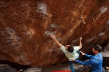 Bouldering in Hueco Tanks on 01/27/2020 with Blue Lizard Climbing and Yoga

Filename: SRM_20200127_1346430.jpg
Aperture: f/4.5
Shutter Speed: 1/250
Body: Canon EOS-1D Mark II
Lens: Canon EF 16-35mm f/2.8 L