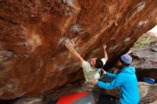 Bouldering in Hueco Tanks on 01/27/2020 with Blue Lizard Climbing and Yoga

Filename: SRM_20200127_1351260.jpg
Aperture: f/5.0
Shutter Speed: 1/250
Body: Canon EOS-1D Mark II
Lens: Canon EF 16-35mm f/2.8 L