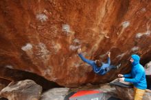 Bouldering in Hueco Tanks on 01/27/2020 with Blue Lizard Climbing and Yoga

Filename: SRM_20200127_1357400.jpg
Aperture: f/4.0
Shutter Speed: 1/250
Body: Canon EOS-1D Mark II
Lens: Canon EF 16-35mm f/2.8 L