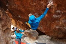 Bouldering in Hueco Tanks on 01/27/2020 with Blue Lizard Climbing and Yoga

Filename: SRM_20200127_1403060.jpg
Aperture: f/4.0
Shutter Speed: 1/250
Body: Canon EOS-1D Mark II
Lens: Canon EF 16-35mm f/2.8 L