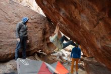 Bouldering in Hueco Tanks on 01/27/2020 with Blue Lizard Climbing and Yoga

Filename: SRM_20200127_1408250.jpg
Aperture: f/5.0
Shutter Speed: 1/250
Body: Canon EOS-1D Mark II
Lens: Canon EF 16-35mm f/2.8 L