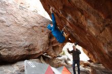 Bouldering in Hueco Tanks on 01/27/2020 with Blue Lizard Climbing and Yoga

Filename: SRM_20200127_1409081.jpg
Aperture: f/4.0
Shutter Speed: 1/250
Body: Canon EOS-1D Mark II
Lens: Canon EF 16-35mm f/2.8 L