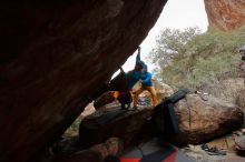 Bouldering in Hueco Tanks on 01/27/2020 with Blue Lizard Climbing and Yoga

Filename: SRM_20200127_1421470.jpg
Aperture: f/11.0
Shutter Speed: 1/250
Body: Canon EOS-1D Mark II
Lens: Canon EF 16-35mm f/2.8 L