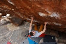 Bouldering in Hueco Tanks on 01/27/2020 with Blue Lizard Climbing and Yoga

Filename: SRM_20200127_1425571.jpg
Aperture: f/5.0
Shutter Speed: 1/250
Body: Canon EOS-1D Mark II
Lens: Canon EF 16-35mm f/2.8 L