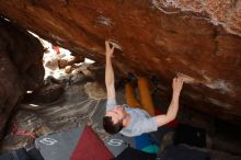 Bouldering in Hueco Tanks on 01/27/2020 with Blue Lizard Climbing and Yoga

Filename: SRM_20200127_1426080.jpg
Aperture: f/9.0
Shutter Speed: 1/250
Body: Canon EOS-1D Mark II
Lens: Canon EF 16-35mm f/2.8 L