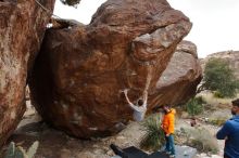 Bouldering in Hueco Tanks on 01/27/2020 with Blue Lizard Climbing and Yoga

Filename: SRM_20200127_1500460.jpg
Aperture: f/9.0
Shutter Speed: 1/250
Body: Canon EOS-1D Mark II
Lens: Canon EF 16-35mm f/2.8 L