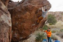 Bouldering in Hueco Tanks on 01/27/2020 with Blue Lizard Climbing and Yoga

Filename: SRM_20200127_1501200.jpg
Aperture: f/7.1
Shutter Speed: 1/250
Body: Canon EOS-1D Mark II
Lens: Canon EF 16-35mm f/2.8 L