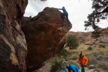 Bouldering in Hueco Tanks on 01/27/2020 with Blue Lizard Climbing and Yoga

Filename: SRM_20200127_1503350.jpg
Aperture: f/11.0
Shutter Speed: 1/250
Body: Canon EOS-1D Mark II
Lens: Canon EF 16-35mm f/2.8 L