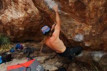 Bouldering in Hueco Tanks on 01/27/2020 with Blue Lizard Climbing and Yoga

Filename: SRM_20200127_1509021.jpg
Aperture: f/7.1
Shutter Speed: 1/250
Body: Canon EOS-1D Mark II
Lens: Canon EF 16-35mm f/2.8 L