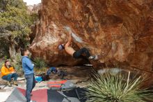 Bouldering in Hueco Tanks on 01/27/2020 with Blue Lizard Climbing and Yoga

Filename: SRM_20200127_1509110.jpg
Aperture: f/6.3
Shutter Speed: 1/250
Body: Canon EOS-1D Mark II
Lens: Canon EF 16-35mm f/2.8 L