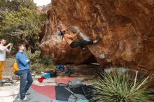 Bouldering in Hueco Tanks on 01/27/2020 with Blue Lizard Climbing and Yoga

Filename: SRM_20200127_1509230.jpg
Aperture: f/7.1
Shutter Speed: 1/250
Body: Canon EOS-1D Mark II
Lens: Canon EF 16-35mm f/2.8 L