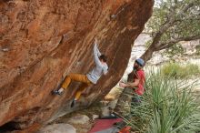 Bouldering in Hueco Tanks on 01/27/2020 with Blue Lizard Climbing and Yoga

Filename: SRM_20200127_1523350.jpg
Aperture: f/6.3
Shutter Speed: 1/250
Body: Canon EOS-1D Mark II
Lens: Canon EF 16-35mm f/2.8 L