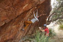 Bouldering in Hueco Tanks on 01/27/2020 with Blue Lizard Climbing and Yoga

Filename: SRM_20200127_1523460.jpg
Aperture: f/5.6
Shutter Speed: 1/250
Body: Canon EOS-1D Mark II
Lens: Canon EF 16-35mm f/2.8 L