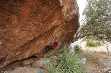 Bouldering in Hueco Tanks on 01/27/2020 with Blue Lizard Climbing and Yoga

Filename: SRM_20200127_1525410.jpg
Aperture: f/5.6
Shutter Speed: 1/250
Body: Canon EOS-1D Mark II
Lens: Canon EF 16-35mm f/2.8 L