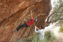 Bouldering in Hueco Tanks on 01/27/2020 with Blue Lizard Climbing and Yoga

Filename: SRM_20200127_1525510.jpg
Aperture: f/5.0
Shutter Speed: 1/250
Body: Canon EOS-1D Mark II
Lens: Canon EF 16-35mm f/2.8 L