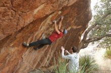 Bouldering in Hueco Tanks on 01/27/2020 with Blue Lizard Climbing and Yoga

Filename: SRM_20200127_1525520.jpg
Aperture: f/5.0
Shutter Speed: 1/250
Body: Canon EOS-1D Mark II
Lens: Canon EF 16-35mm f/2.8 L