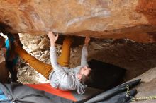 Bouldering in Hueco Tanks on 01/27/2020 with Blue Lizard Climbing and Yoga

Filename: SRM_20200127_1557140.jpg
Aperture: f/5.0
Shutter Speed: 1/250
Body: Canon EOS-1D Mark II
Lens: Canon EF 16-35mm f/2.8 L