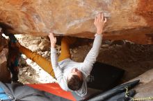 Bouldering in Hueco Tanks on 01/27/2020 with Blue Lizard Climbing and Yoga

Filename: SRM_20200127_1557170.jpg
Aperture: f/5.0
Shutter Speed: 1/250
Body: Canon EOS-1D Mark II
Lens: Canon EF 16-35mm f/2.8 L