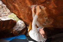 Bouldering in Hueco Tanks on 01/27/2020 with Blue Lizard Climbing and Yoga

Filename: SRM_20200127_1557510.jpg
Aperture: f/6.3
Shutter Speed: 1/320
Body: Canon EOS-1D Mark II
Lens: Canon EF 16-35mm f/2.8 L