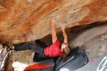 Bouldering in Hueco Tanks on 01/27/2020 with Blue Lizard Climbing and Yoga

Filename: SRM_20200127_1602190.jpg
Aperture: f/3.5
Shutter Speed: 1/320
Body: Canon EOS-1D Mark II
Lens: Canon EF 16-35mm f/2.8 L