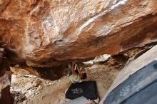 Bouldering in Hueco Tanks on 01/27/2020 with Blue Lizard Climbing and Yoga

Filename: SRM_20200127_1613230.jpg
Aperture: f/2.8
Shutter Speed: 1/100
Body: Canon EOS-1D Mark II
Lens: Canon EF 16-35mm f/2.8 L