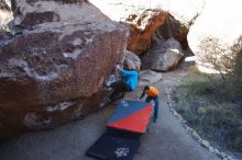 Bouldering in Hueco Tanks on 01/29/2020 with Blue Lizard Climbing and Yoga

Filename: SRM_20200129_1118160.jpg
Aperture: f/6.3
Shutter Speed: 1/250
Body: Canon EOS-1D Mark II
Lens: Canon EF 16-35mm f/2.8 L