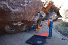 Bouldering in Hueco Tanks on 01/29/2020 with Blue Lizard Climbing and Yoga

Filename: SRM_20200129_1119360.jpg
Aperture: f/5.6
Shutter Speed: 1/250
Body: Canon EOS-1D Mark II
Lens: Canon EF 16-35mm f/2.8 L