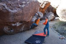 Bouldering in Hueco Tanks on 01/29/2020 with Blue Lizard Climbing and Yoga

Filename: SRM_20200129_1119410.jpg
Aperture: f/5.6
Shutter Speed: 1/250
Body: Canon EOS-1D Mark II
Lens: Canon EF 16-35mm f/2.8 L