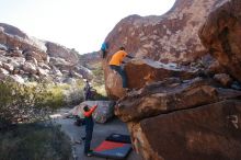 Bouldering in Hueco Tanks on 01/29/2020 with Blue Lizard Climbing and Yoga

Filename: SRM_20200129_1125240.jpg
Aperture: f/6.3
Shutter Speed: 1/250
Body: Canon EOS-1D Mark II
Lens: Canon EF 16-35mm f/2.8 L