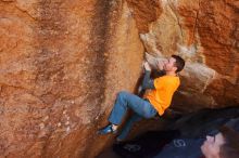 Bouldering in Hueco Tanks on 01/29/2020 with Blue Lizard Climbing and Yoga

Filename: SRM_20200129_1150550.jpg
Aperture: f/5.6
Shutter Speed: 1/250
Body: Canon EOS-1D Mark II
Lens: Canon EF 16-35mm f/2.8 L