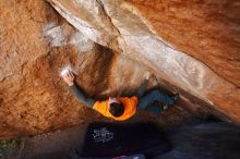 Bouldering in Hueco Tanks on 01/29/2020 with Blue Lizard Climbing and Yoga

Filename: SRM_20200129_1157351.jpg
Aperture: f/4.5
Shutter Speed: 1/250
Body: Canon EOS-1D Mark II
Lens: Canon EF 16-35mm f/2.8 L