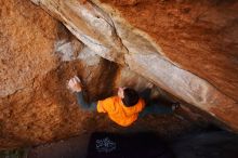 Bouldering in Hueco Tanks on 01/29/2020 with Blue Lizard Climbing and Yoga

Filename: SRM_20200129_1157400.jpg
Aperture: f/5.0
Shutter Speed: 1/250
Body: Canon EOS-1D Mark II
Lens: Canon EF 16-35mm f/2.8 L