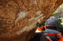 Bouldering in Hueco Tanks on 01/29/2020 with Blue Lizard Climbing and Yoga

Filename: SRM_20200129_1210080.jpg
Aperture: f/5.0
Shutter Speed: 1/250
Body: Canon EOS-1D Mark II
Lens: Canon EF 16-35mm f/2.8 L