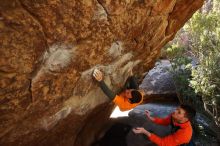 Bouldering in Hueco Tanks on 01/29/2020 with Blue Lizard Climbing and Yoga

Filename: SRM_20200129_1210170.jpg
Aperture: f/5.6
Shutter Speed: 1/250
Body: Canon EOS-1D Mark II
Lens: Canon EF 16-35mm f/2.8 L