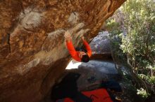 Bouldering in Hueco Tanks on 01/29/2020 with Blue Lizard Climbing and Yoga

Filename: SRM_20200129_1211040.jpg
Aperture: f/5.6
Shutter Speed: 1/250
Body: Canon EOS-1D Mark II
Lens: Canon EF 16-35mm f/2.8 L