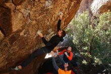 Bouldering in Hueco Tanks on 01/29/2020 with Blue Lizard Climbing and Yoga

Filename: SRM_20200129_1212480.jpg
Aperture: f/5.6
Shutter Speed: 1/250
Body: Canon EOS-1D Mark II
Lens: Canon EF 16-35mm f/2.8 L