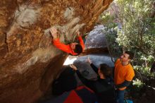 Bouldering in Hueco Tanks on 01/29/2020 with Blue Lizard Climbing and Yoga

Filename: SRM_20200129_1216050.jpg
Aperture: f/5.0
Shutter Speed: 1/250
Body: Canon EOS-1D Mark II
Lens: Canon EF 16-35mm f/2.8 L