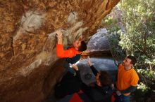 Bouldering in Hueco Tanks on 01/29/2020 with Blue Lizard Climbing and Yoga

Filename: SRM_20200129_1216100.jpg
Aperture: f/5.0
Shutter Speed: 1/250
Body: Canon EOS-1D Mark II
Lens: Canon EF 16-35mm f/2.8 L