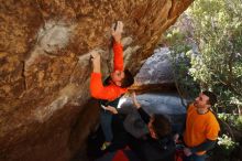 Bouldering in Hueco Tanks on 01/29/2020 with Blue Lizard Climbing and Yoga

Filename: SRM_20200129_1216120.jpg
Aperture: f/5.0
Shutter Speed: 1/250
Body: Canon EOS-1D Mark II
Lens: Canon EF 16-35mm f/2.8 L